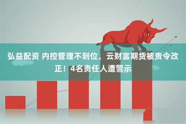 弘益配资 内控管理不到位，云财富期货被责令改正！4名责任人遭警示
